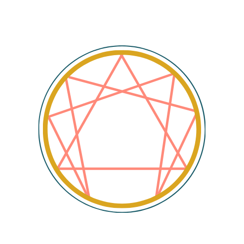 Enneagram symbol representing the nine types used for self-awareness and growth