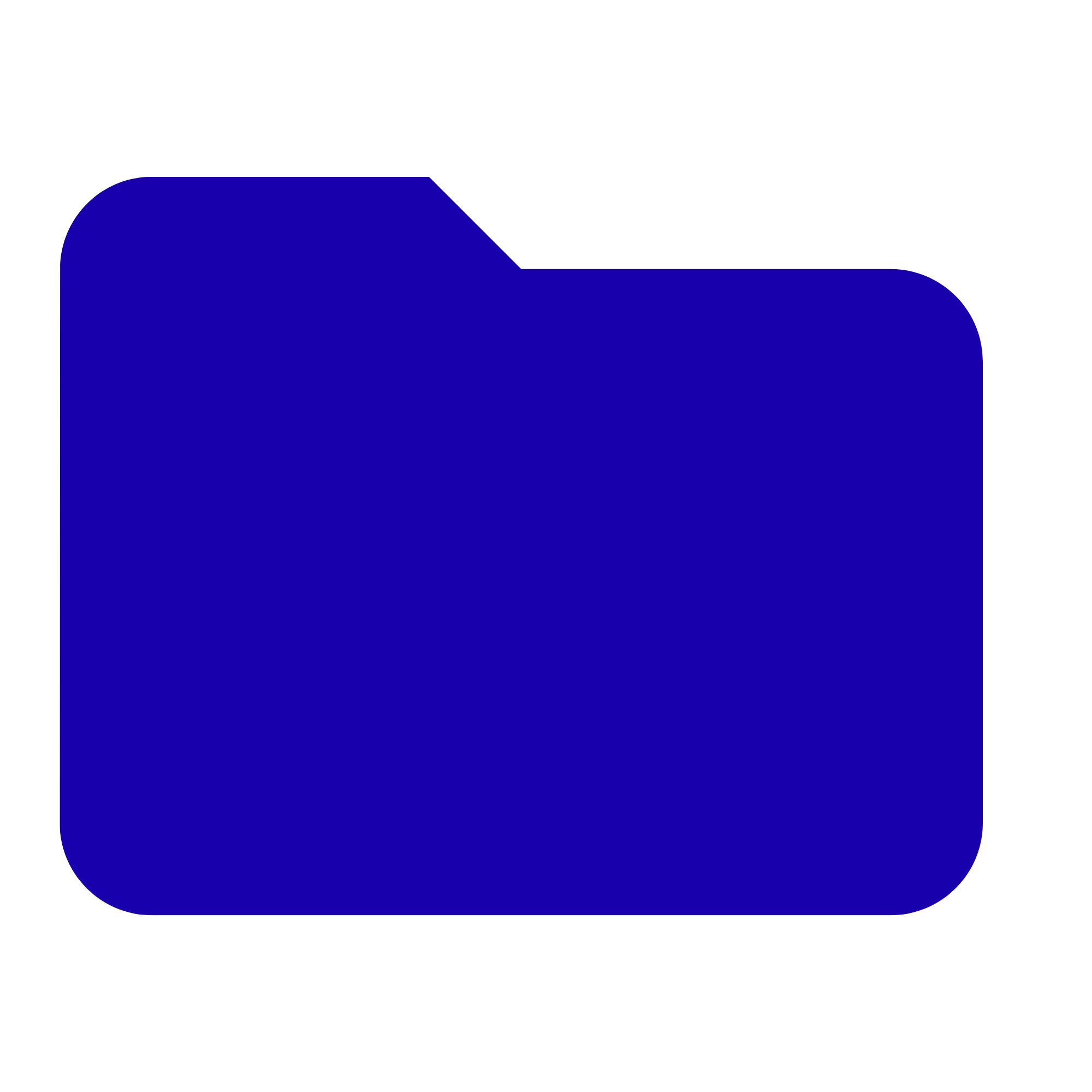Blue icon of a file folder