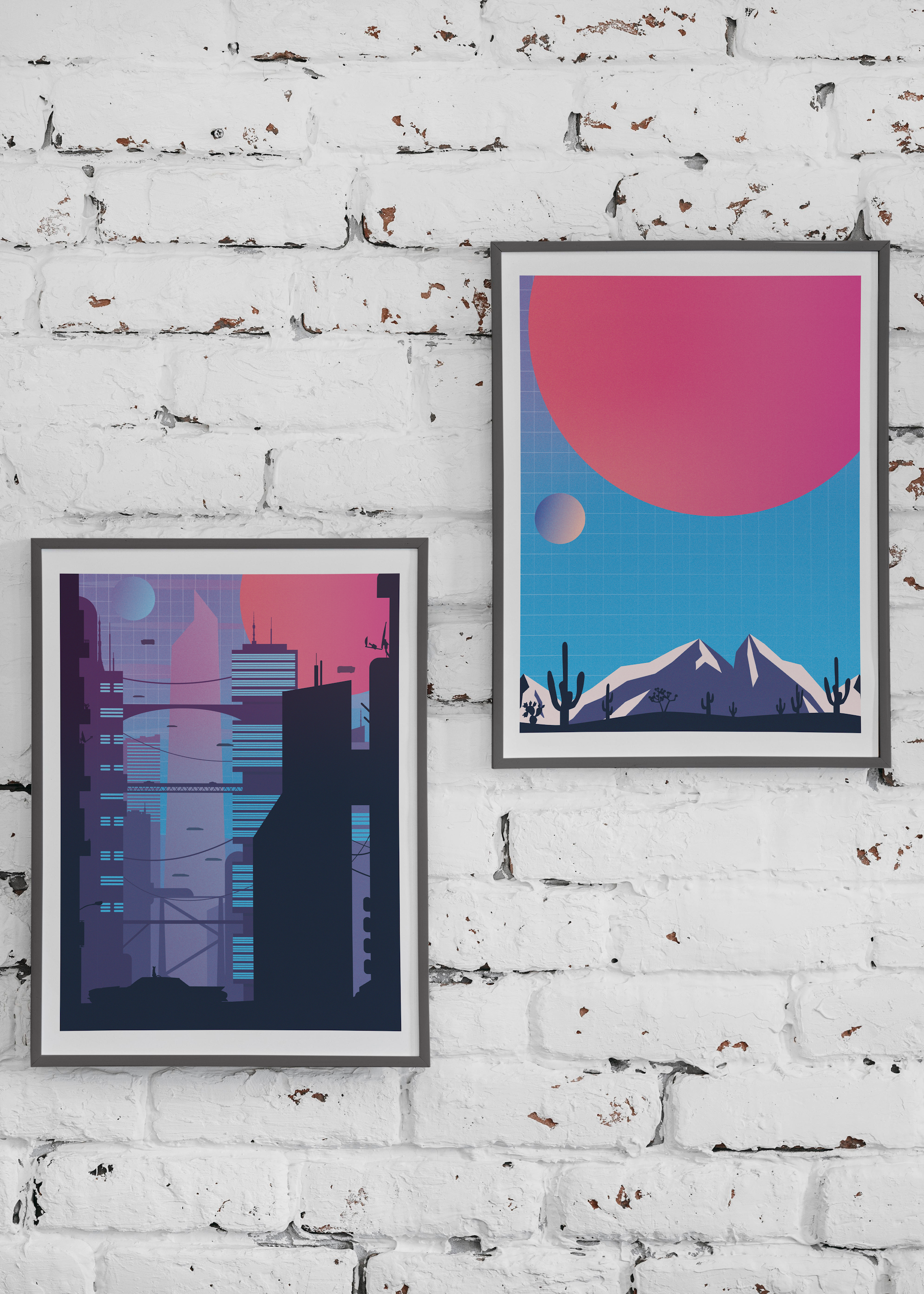 Neon Dreams: CyberPunk City Art Print