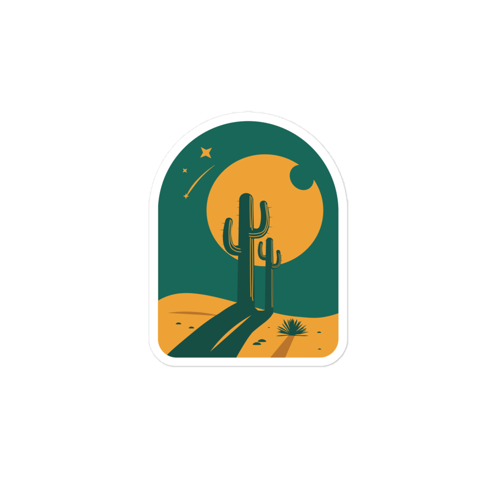 Midnight Saguaro Desert Sticker