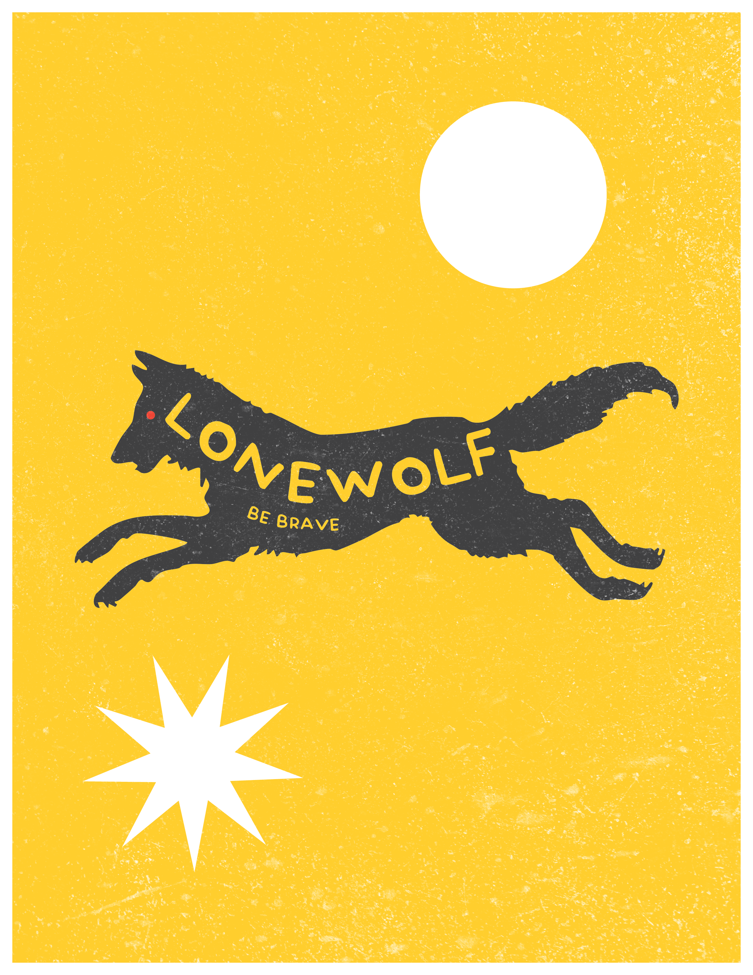 Lone Wolf Boldness Print