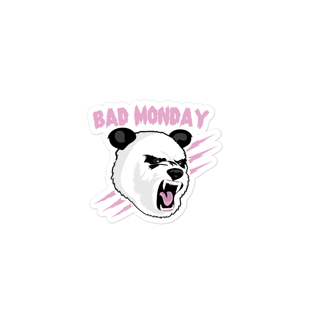 Bad Monday Panda Sticker