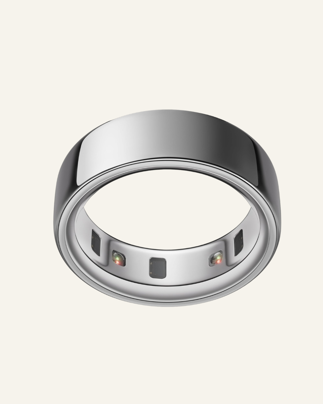 Silver Oura Ring wellness tracker for sleep and recovery
