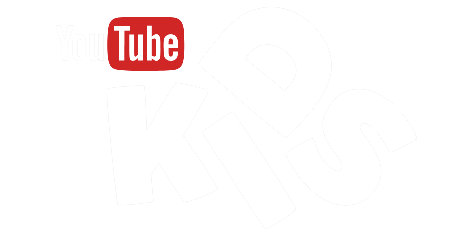 YouTube Kids logo with stylized text on black background.