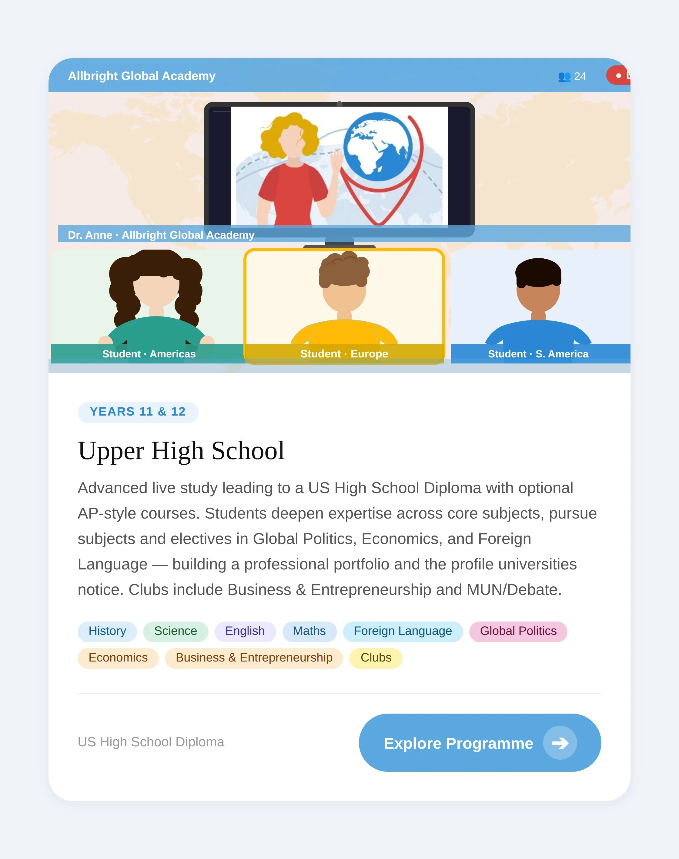 Upper High School Years 11 & 12