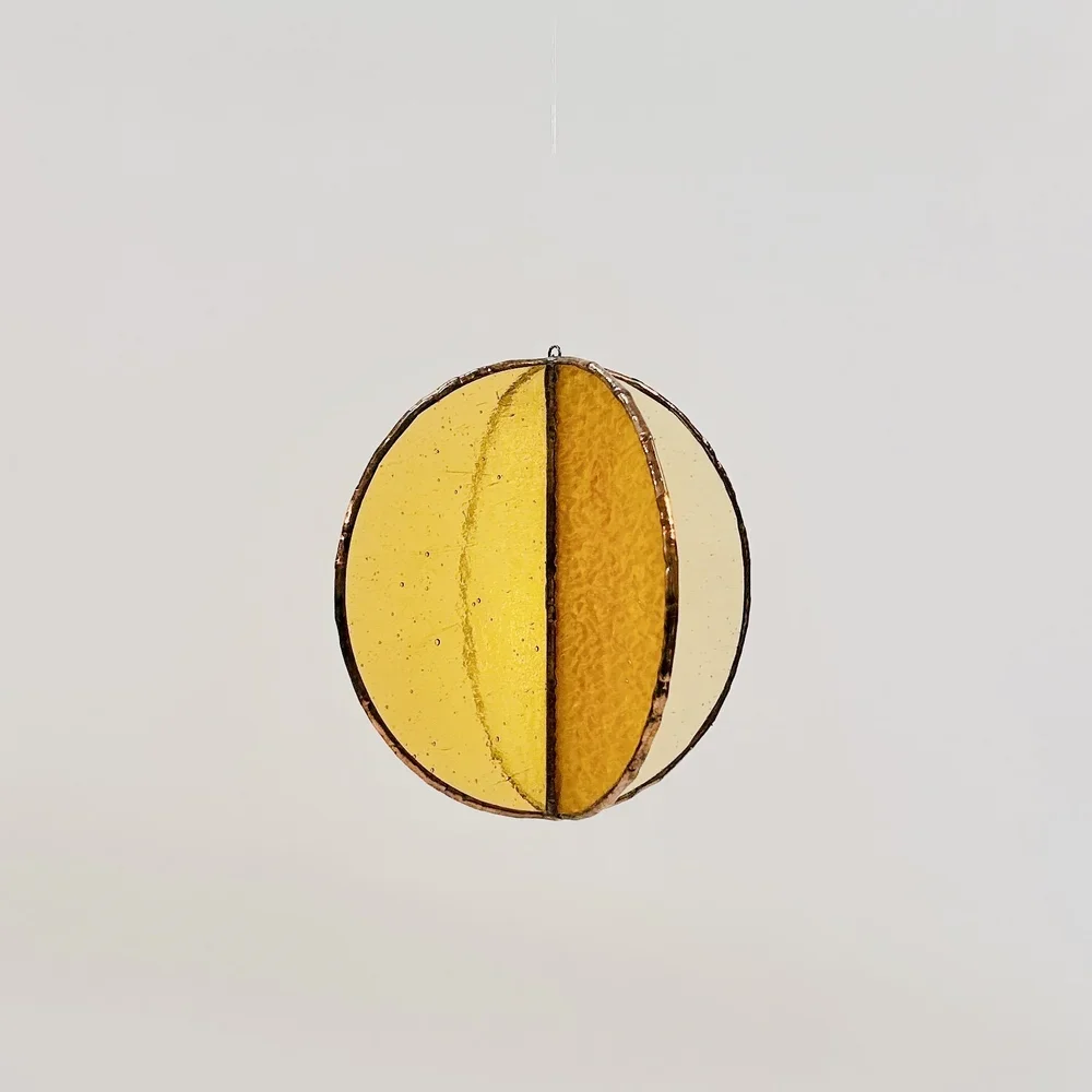 LARGE ORB - Amber & White