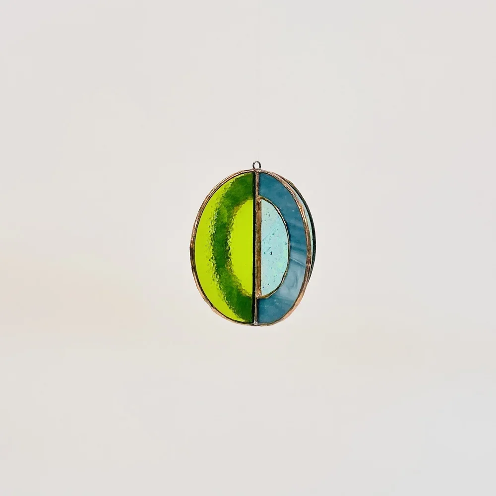 SMALL ORB W/ ARCHES - Blue & Green