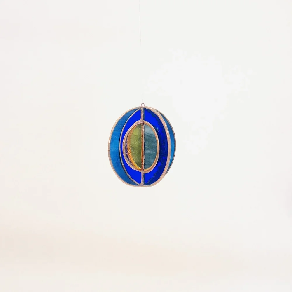SMALL SUN/MOON ORB - Blue & Yellow