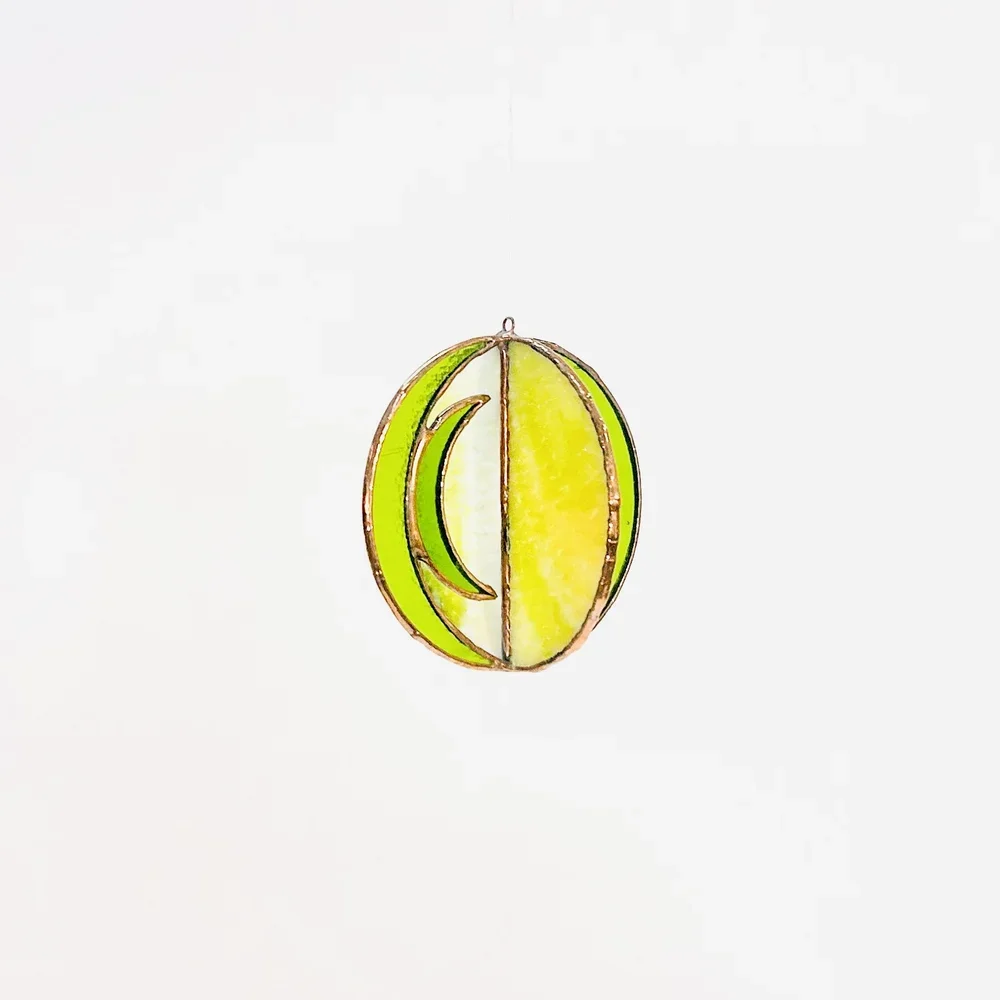 SMALL DOUBLE MOONS ORB - Green & Chartreuse