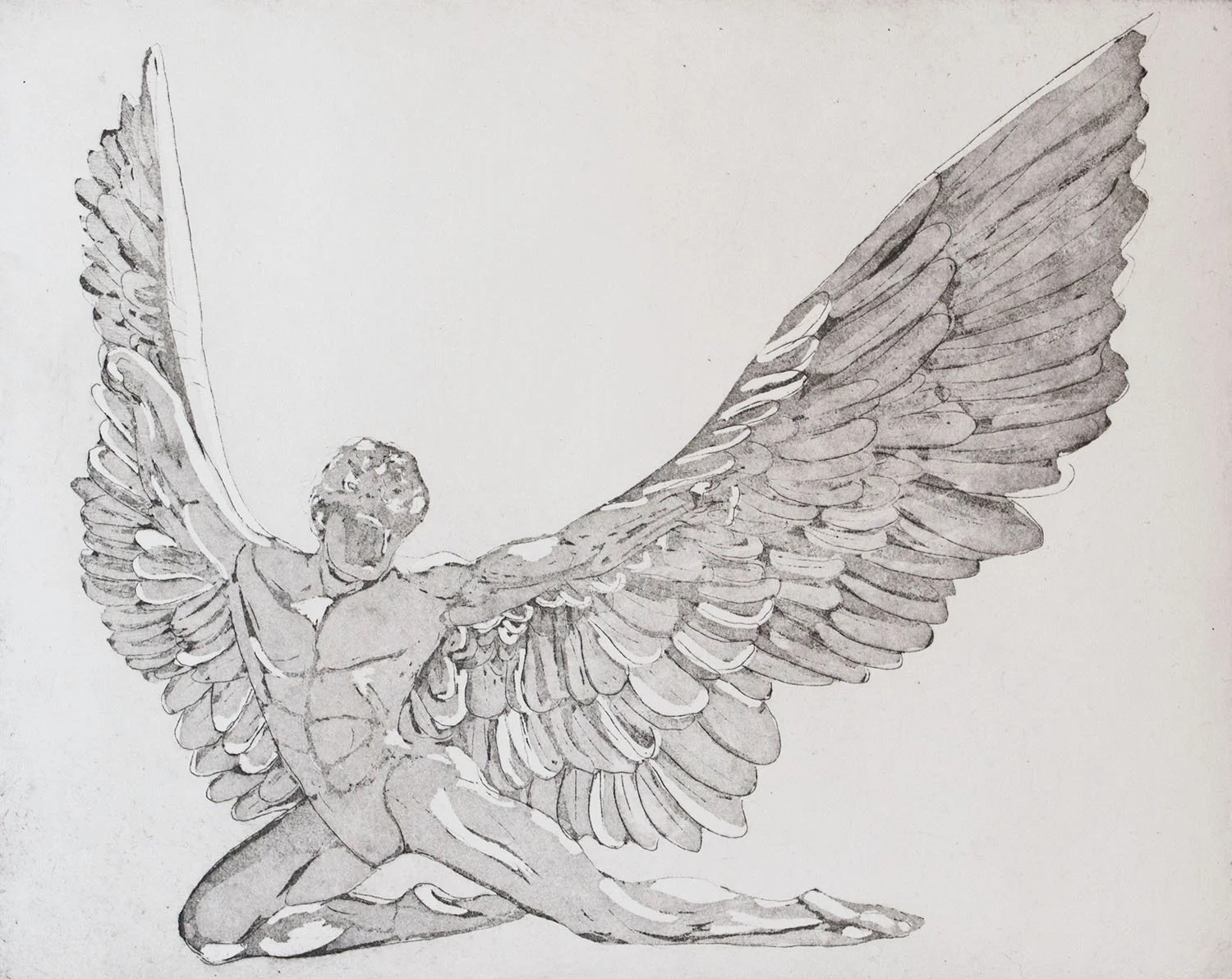 'Icarus Rising' | Etching and Aquatint | 2025