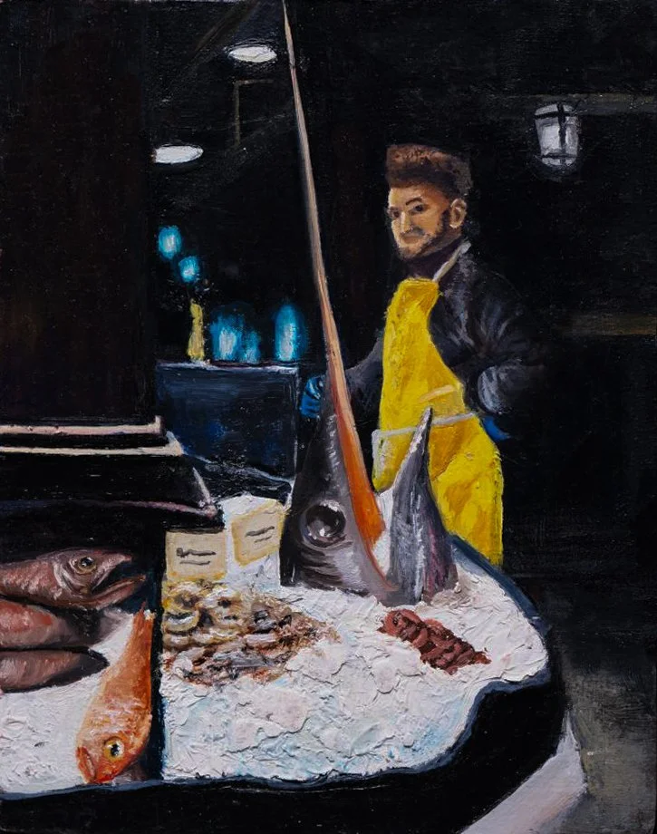 The Fisherman #1
5.5”x4”
Oil