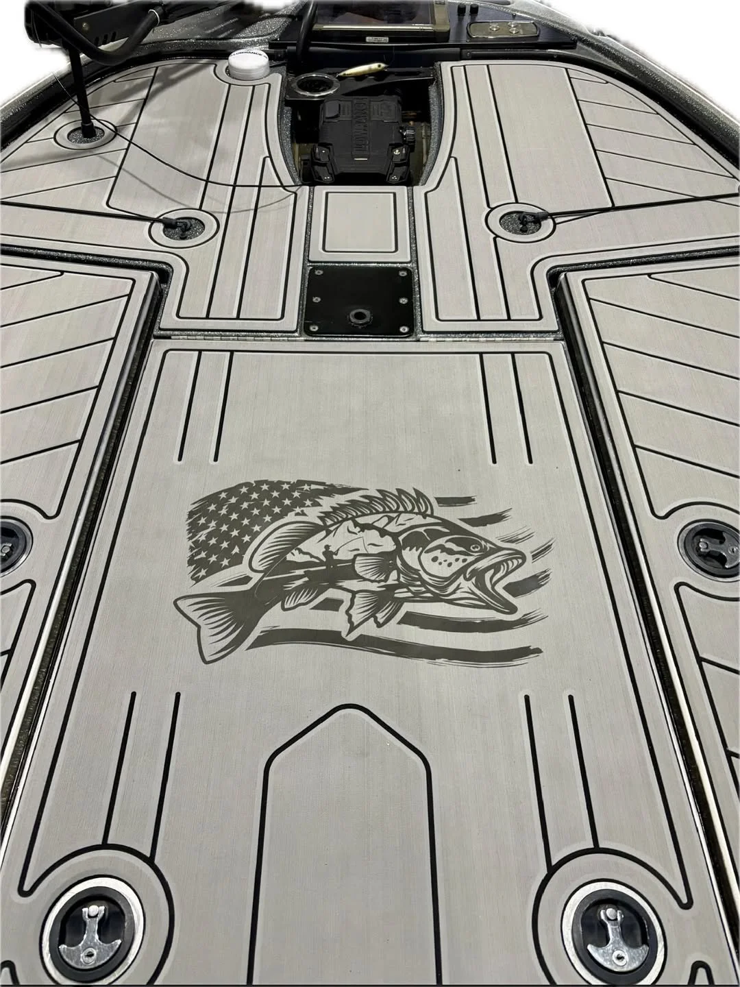 Bass boat OVER CARPET custom GatorStep is available and transforms your fishing rig!