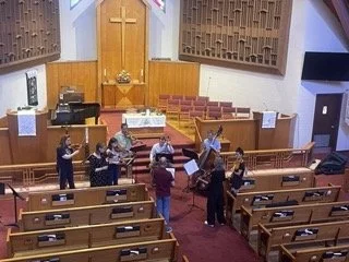  Rehearsal for "Echoes of Mind and Soul: One Hundred Years of Music in the Bach Family" at Blakemore Methodist in Nashville 