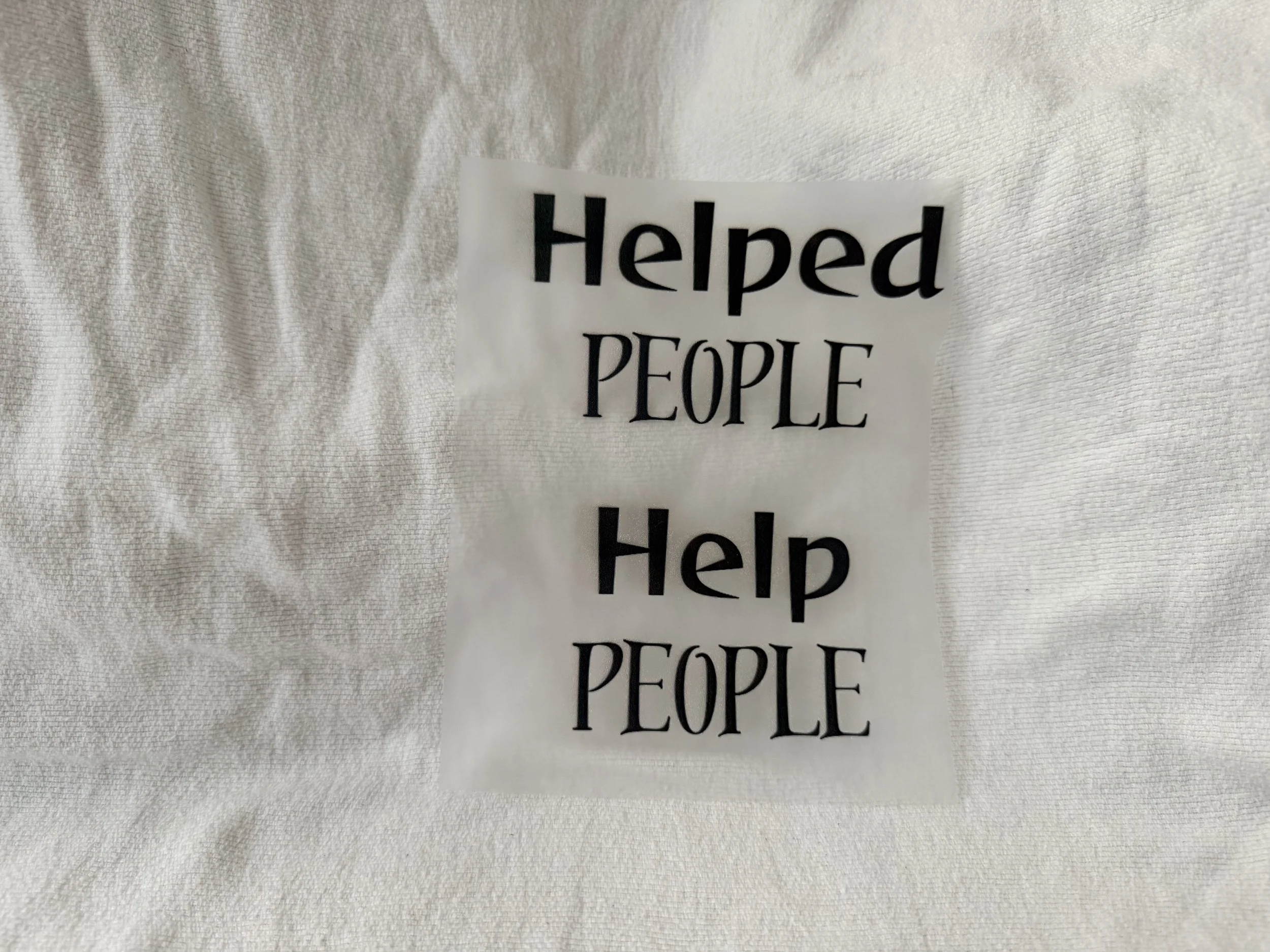 Helped People Help People