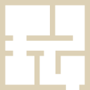 A black and beige geometric maze pattern