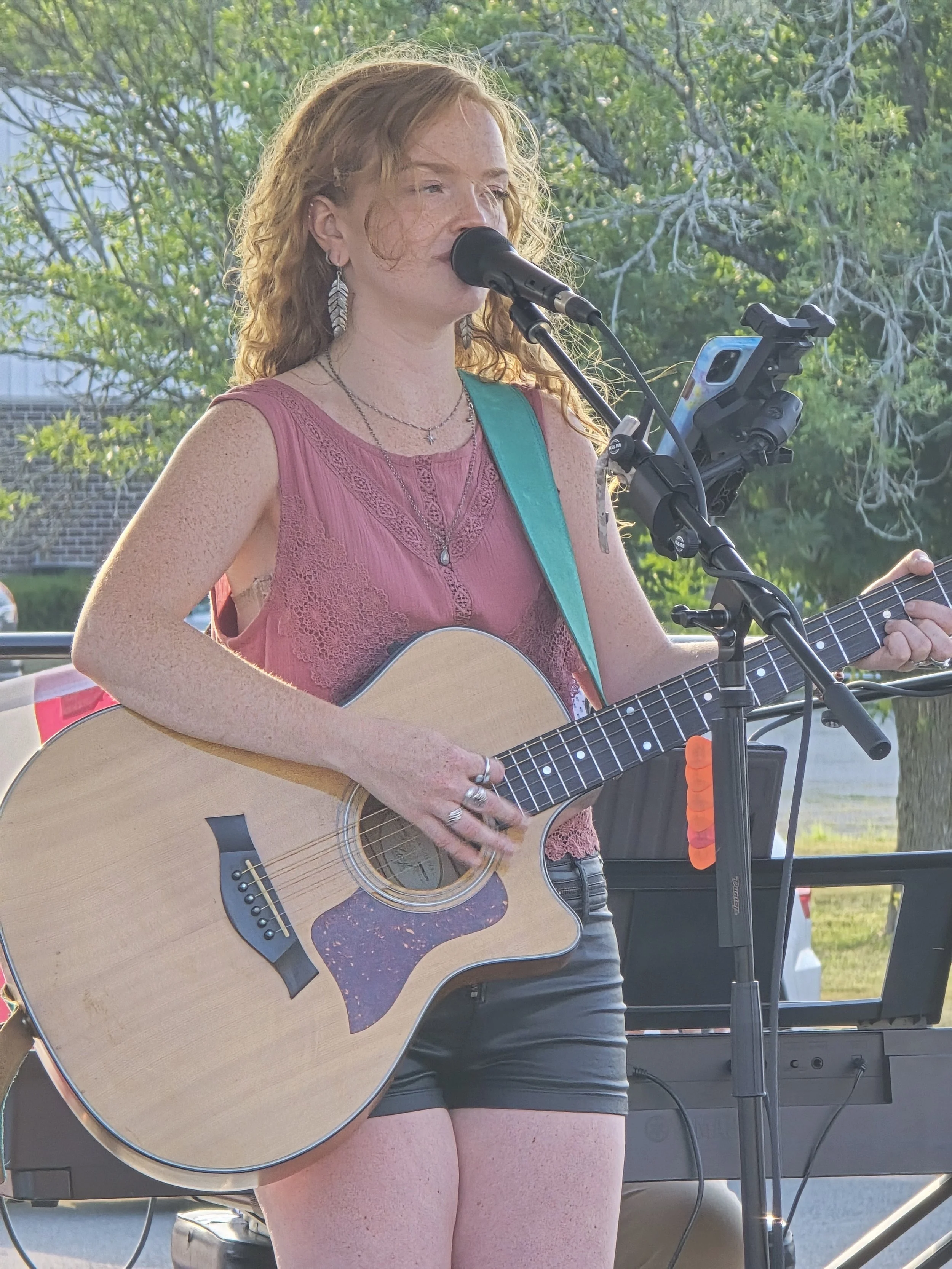 Musician Vicky Lynch performs for the Music Alley crowd in the summer of 2025.