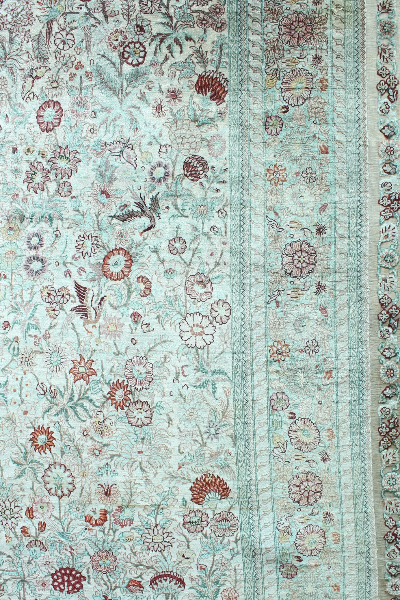 Vintage Azerbaijani Silk Rug