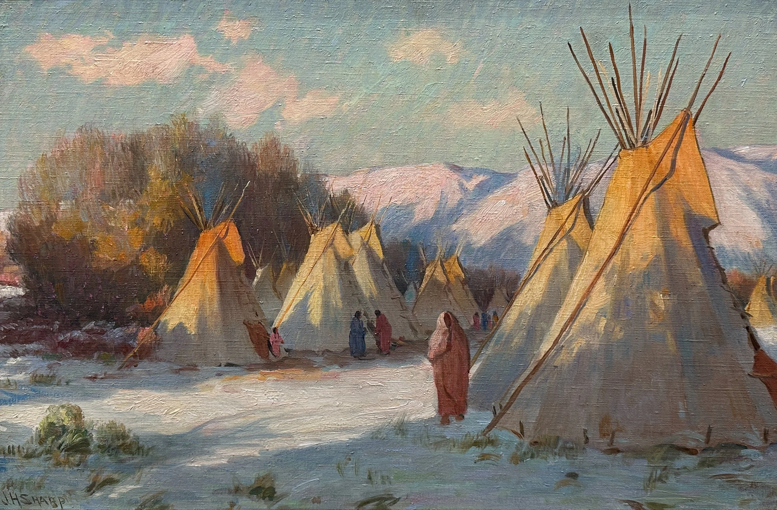 Teepees in Winter, Montana