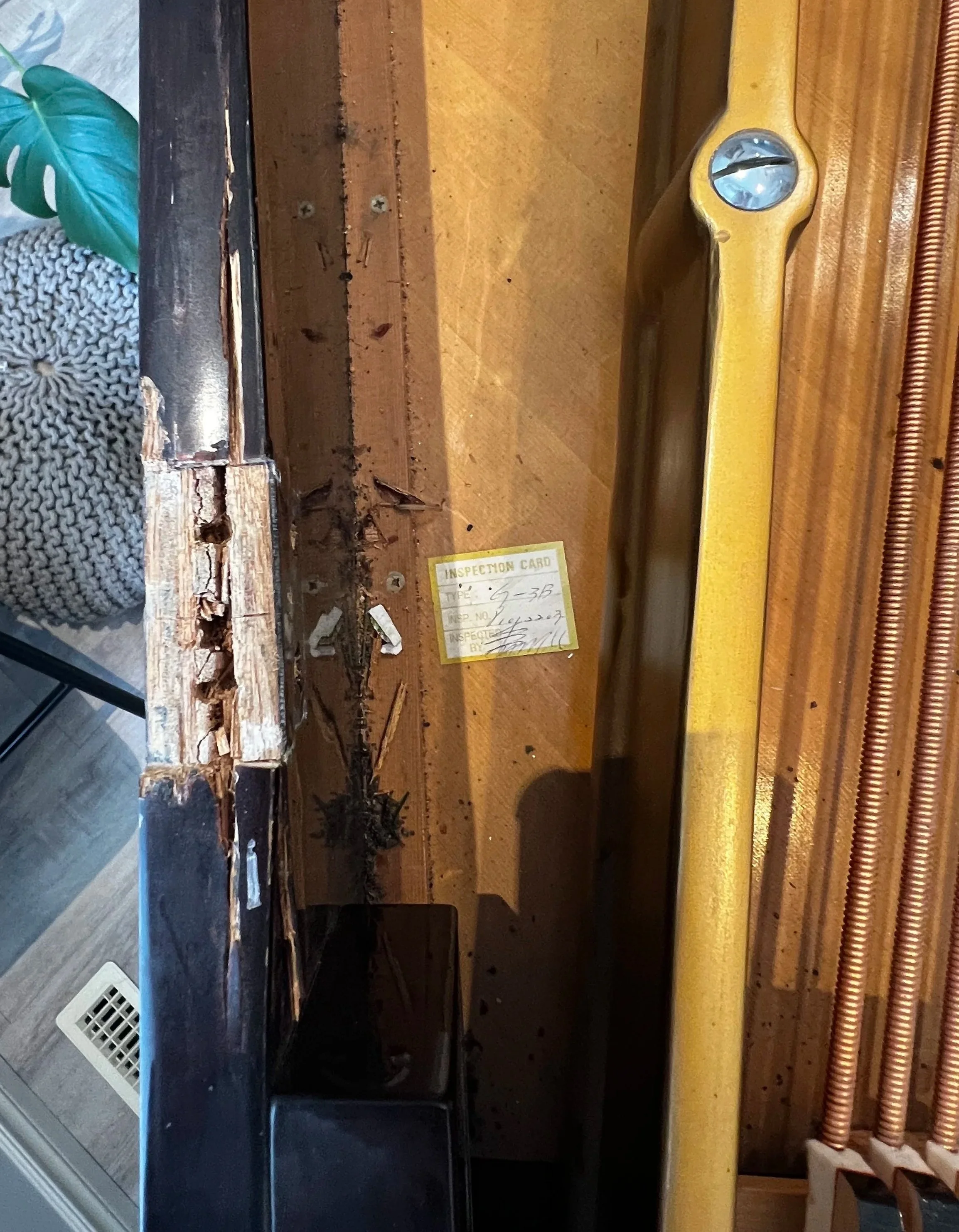 Before - Piano case cracked and split, causing a horrible buzzing sound while playing 