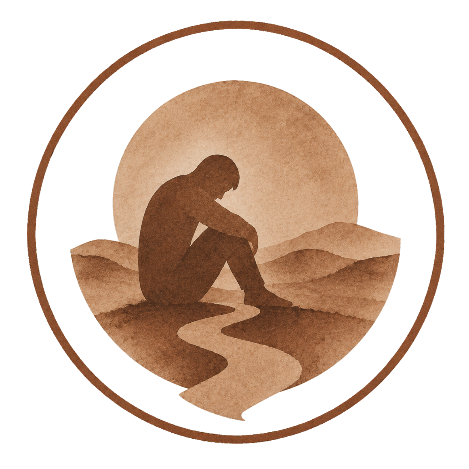 Illustration representing depression and feeling stuck