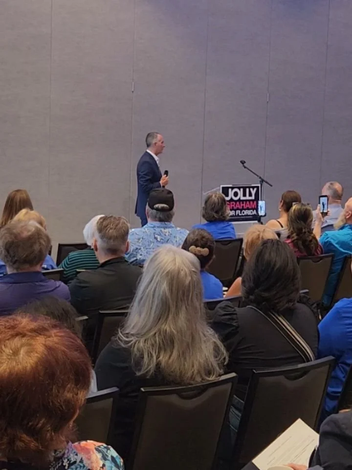 🍊 Miss our recent candidate event?

🔁 Starting next week, we're posting replays from David Jolly (@davidjollyfl ) &amp; Gwen Graham on different topics every Thursday until the primary election Aug 18th