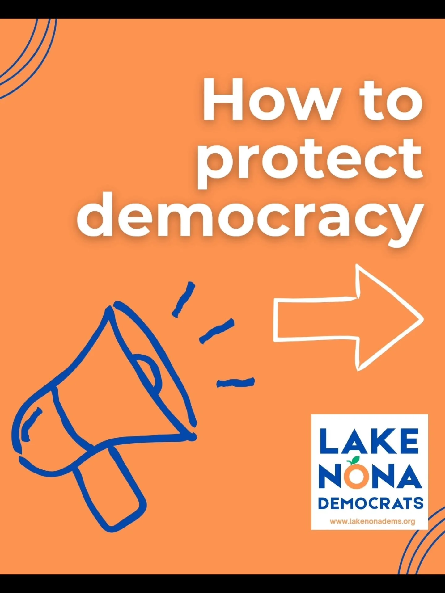 How to protect democracy:

🧐 Meet candidates. Learn their platforms. Ask questions. Be an informed voter!

📢 Remind friends, family, and neighbors to vote. Call. Text. Share posts. Tell them in person. Send postcards

🚪 Canvass for candidates you 
