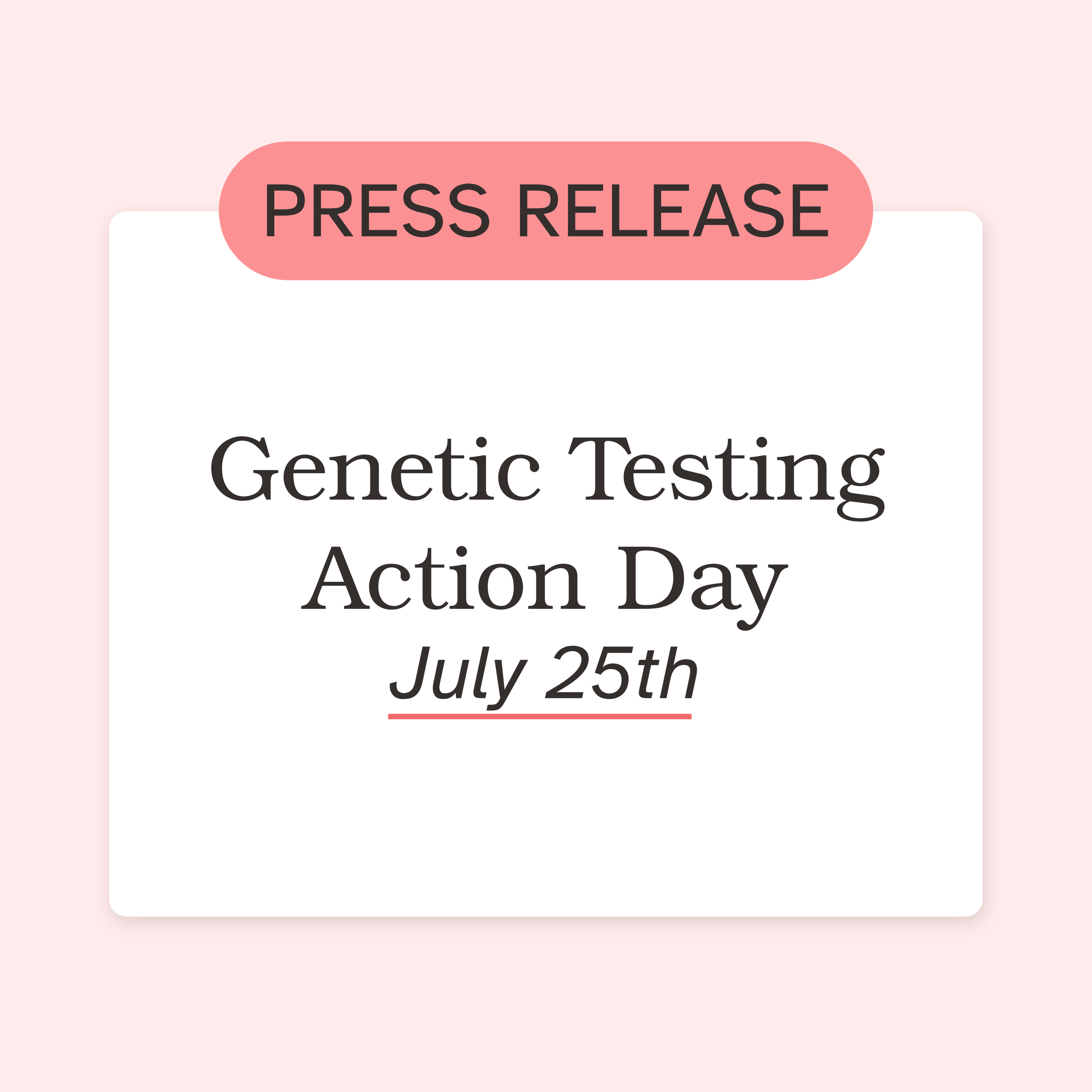 Start Genetic Announces Second Annual Genetic Testing Action Day
