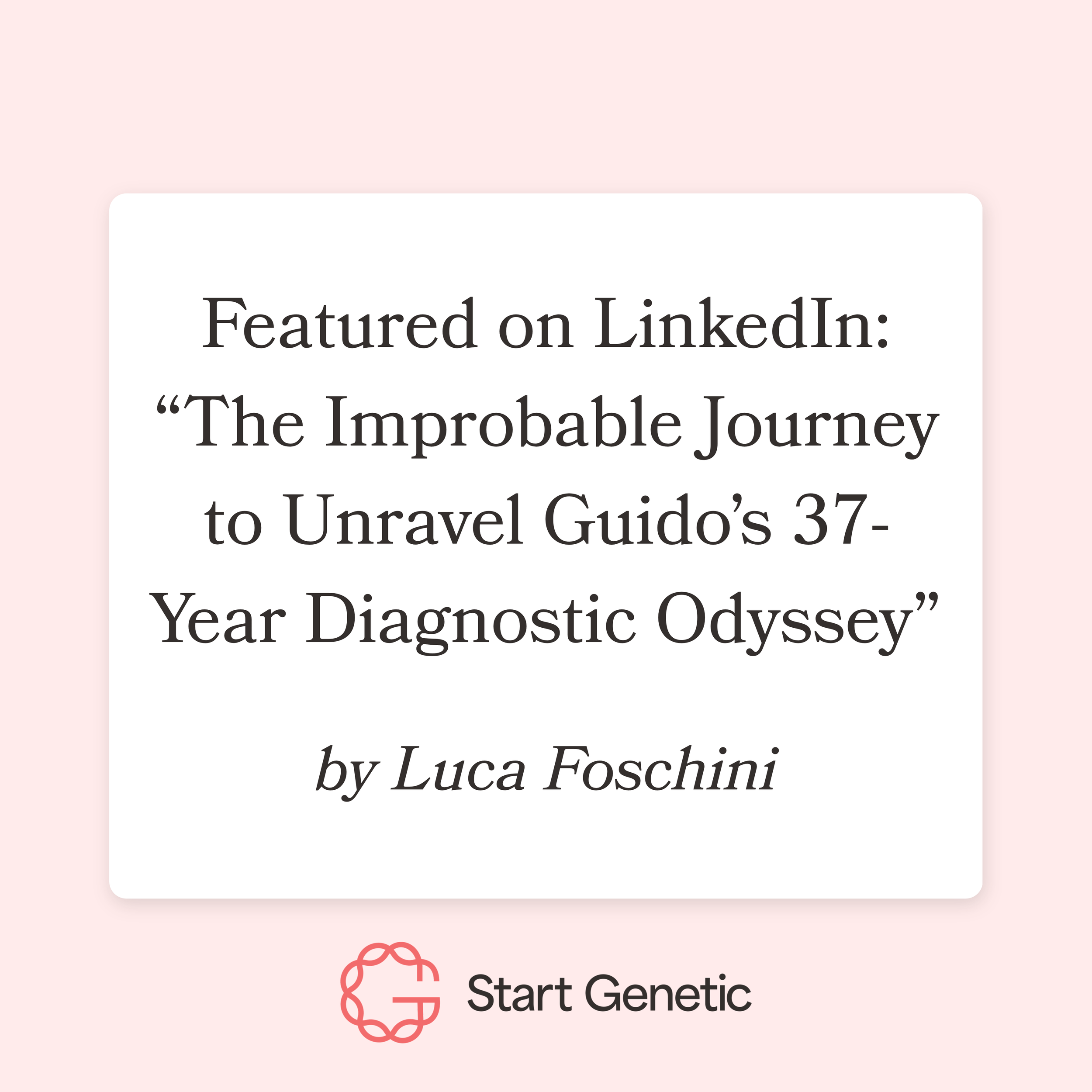 The Genetic Diagnosis That Ended This Family's 37-Year Diagnostic Odyssey
