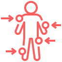 Icon representing symptoms associated with genetic conditions.