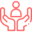 Icon representing patient support and care.