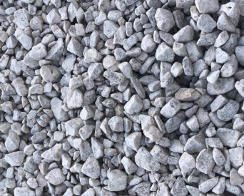 A close-up of gray gravel stones.