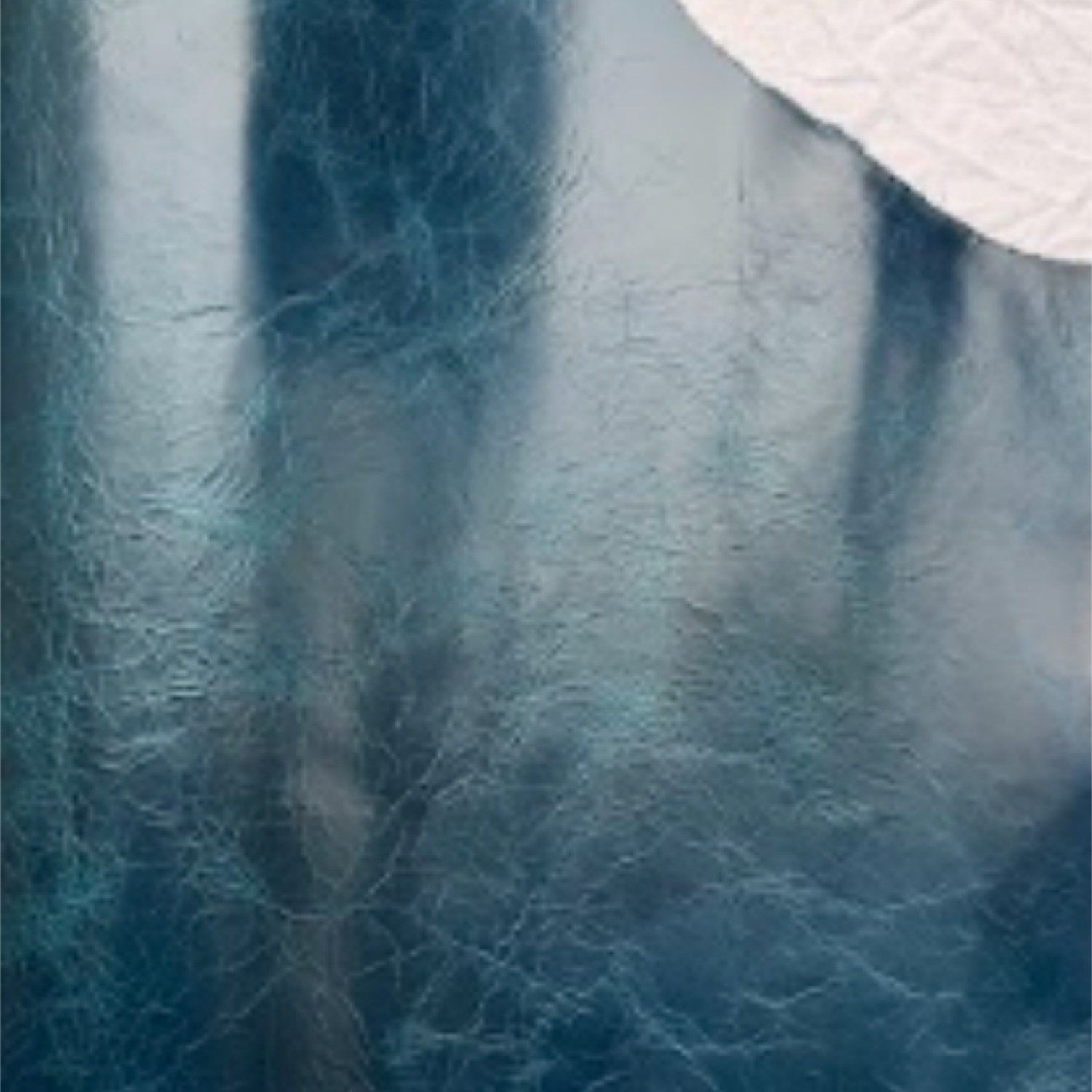 Custom Crystal Teal Leather Journal (Chrome-Tanned)