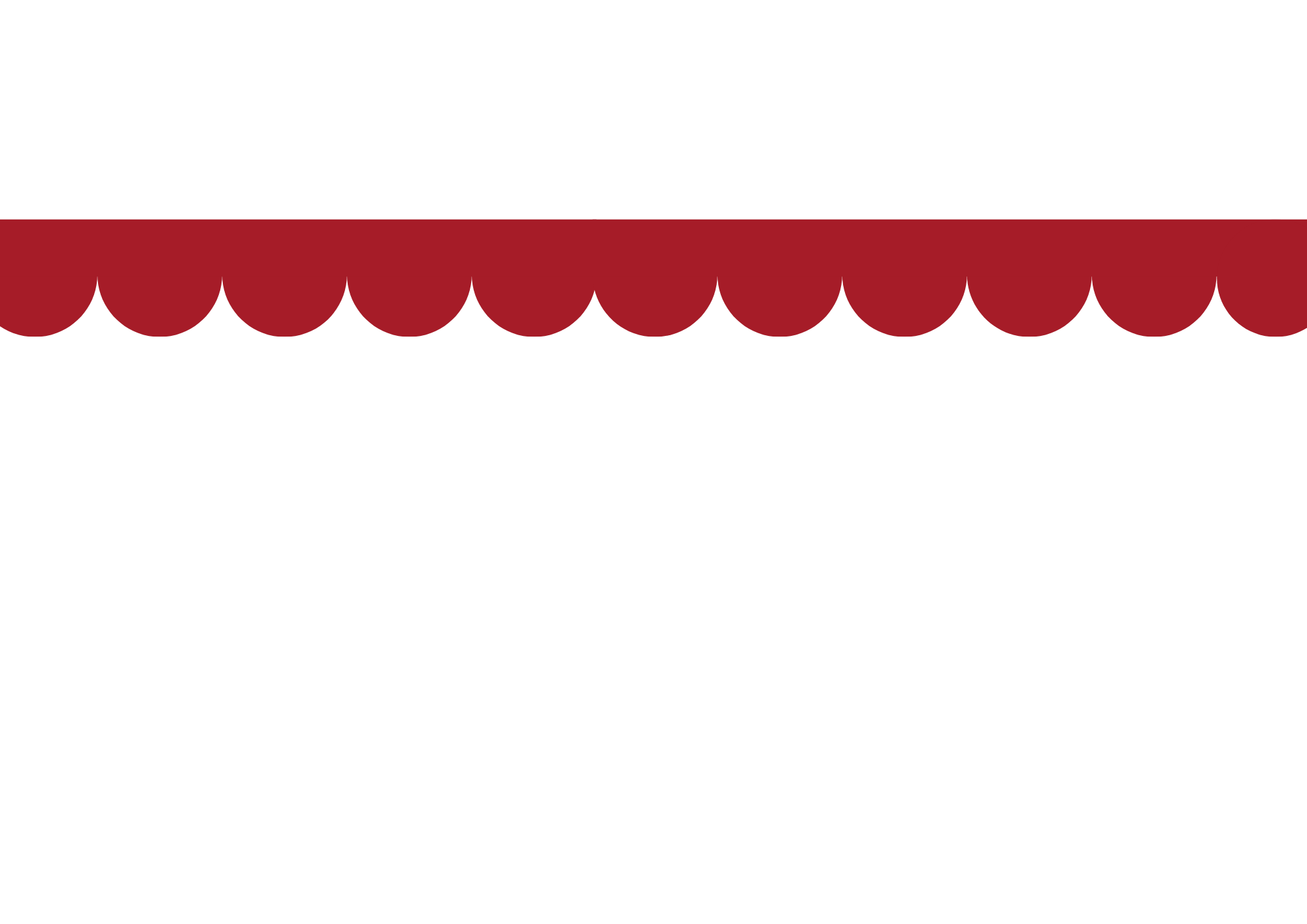 red scalloped border
