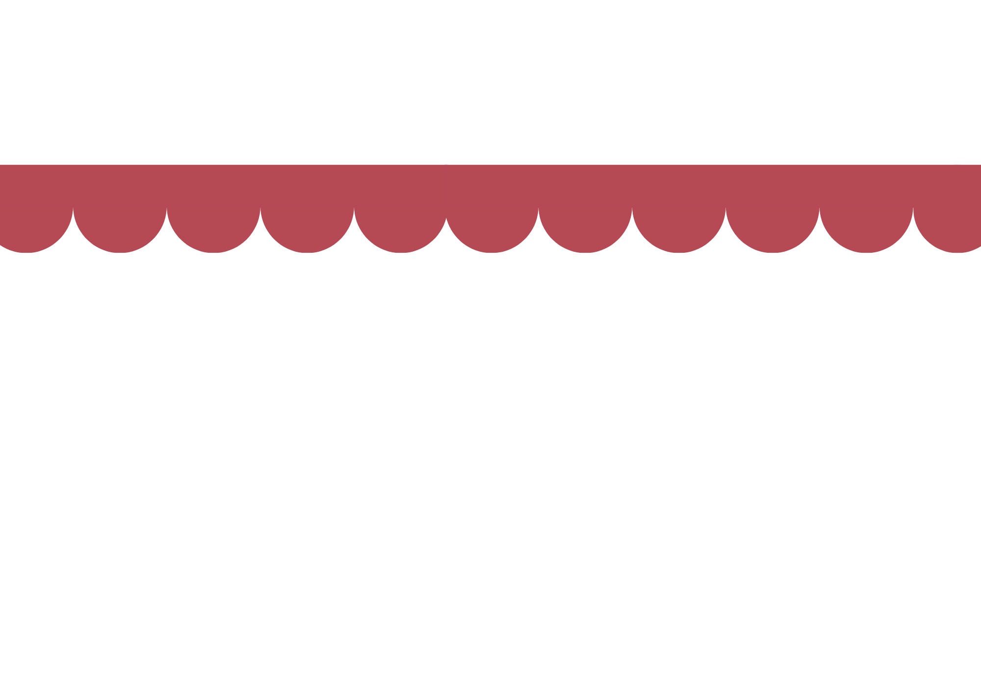 pink scalloped border