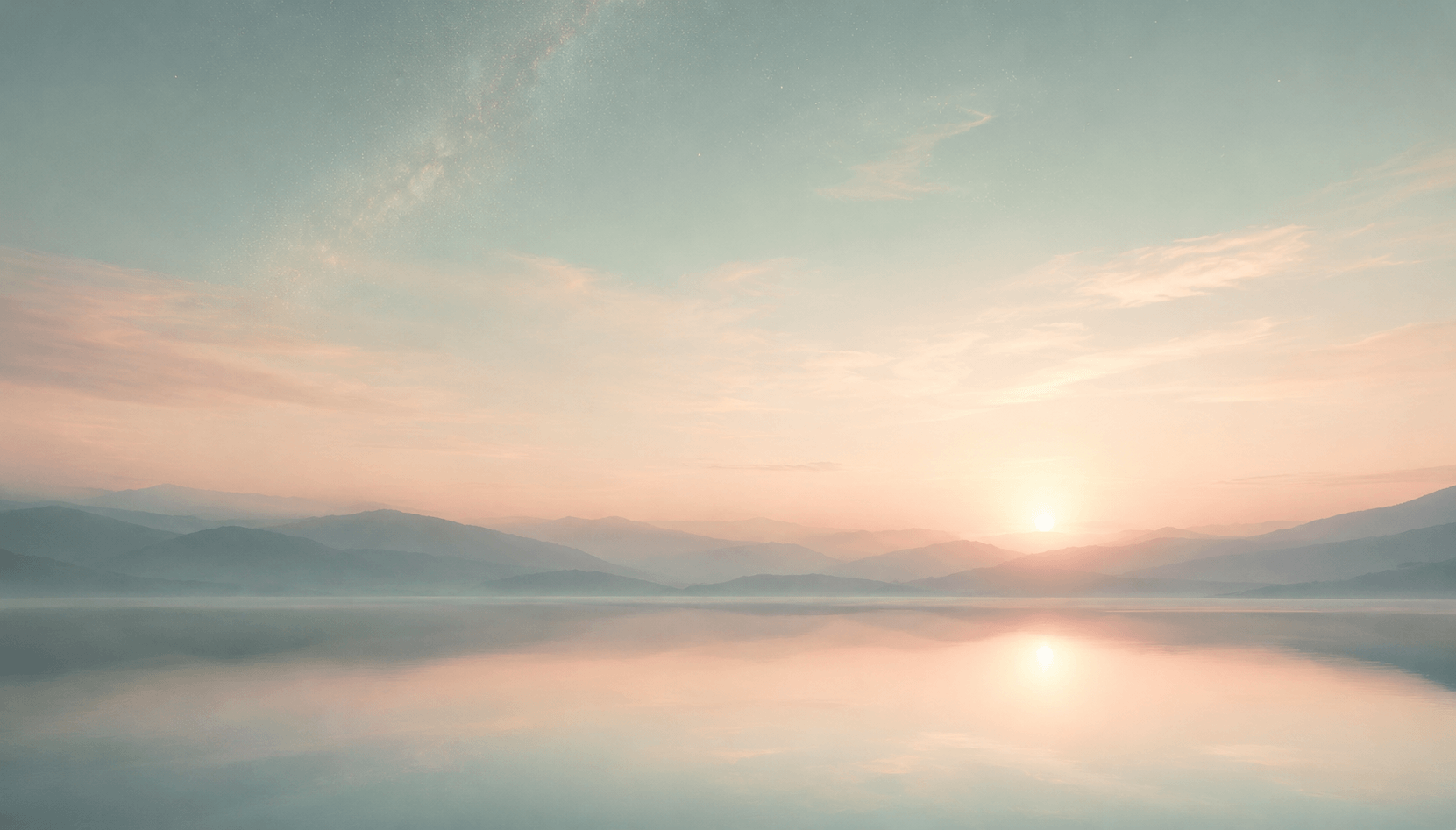 Serene Pastel Over Water