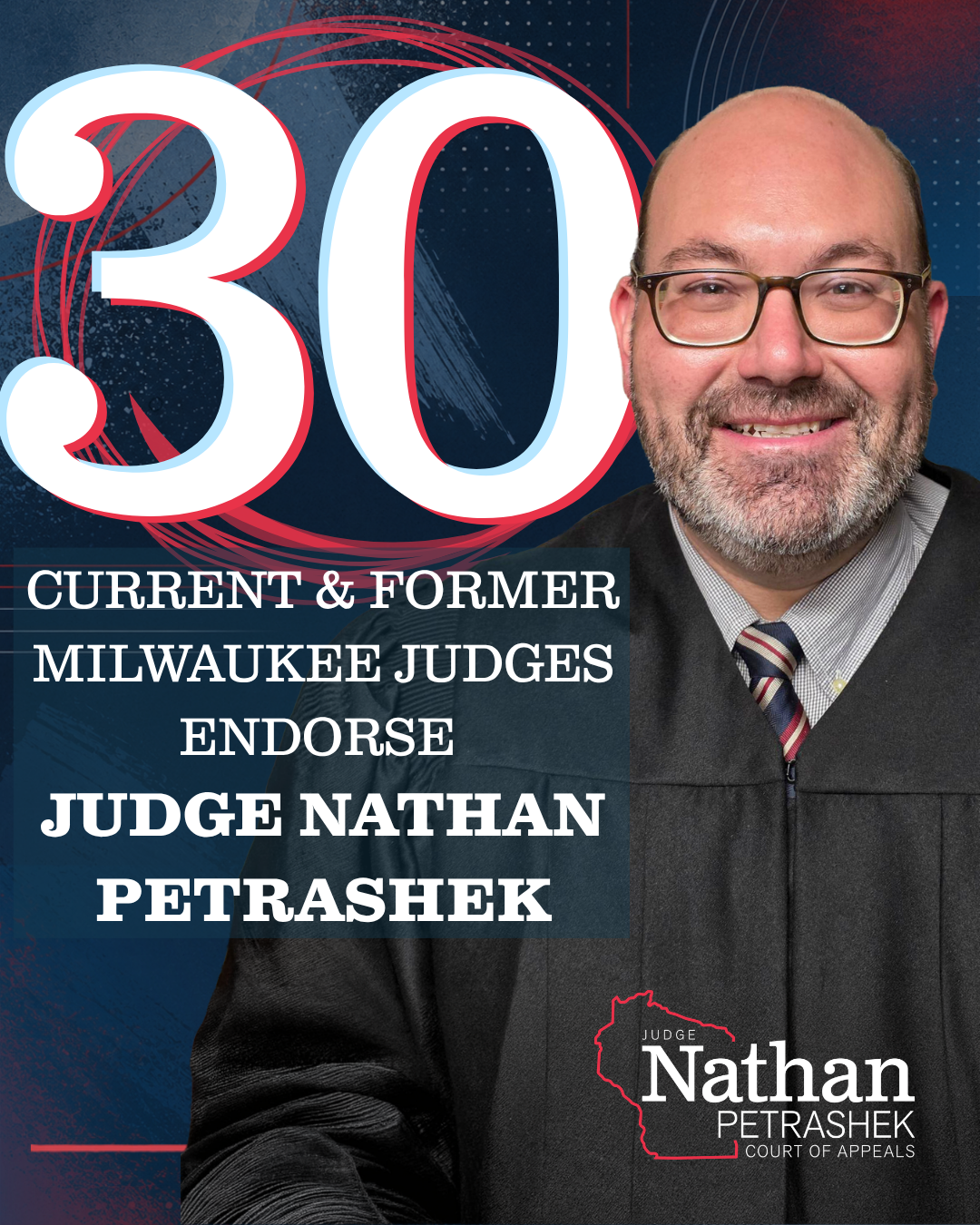 Thirty Current &amp; Former Milwaukee Judges Endorse Judge Nathan Petrashek  