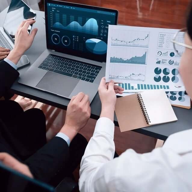 Photo of laptopn screen with graphs and charts | Northstar Trust Accounting | CA, OR, WA, NV and AZ | Property management accounting