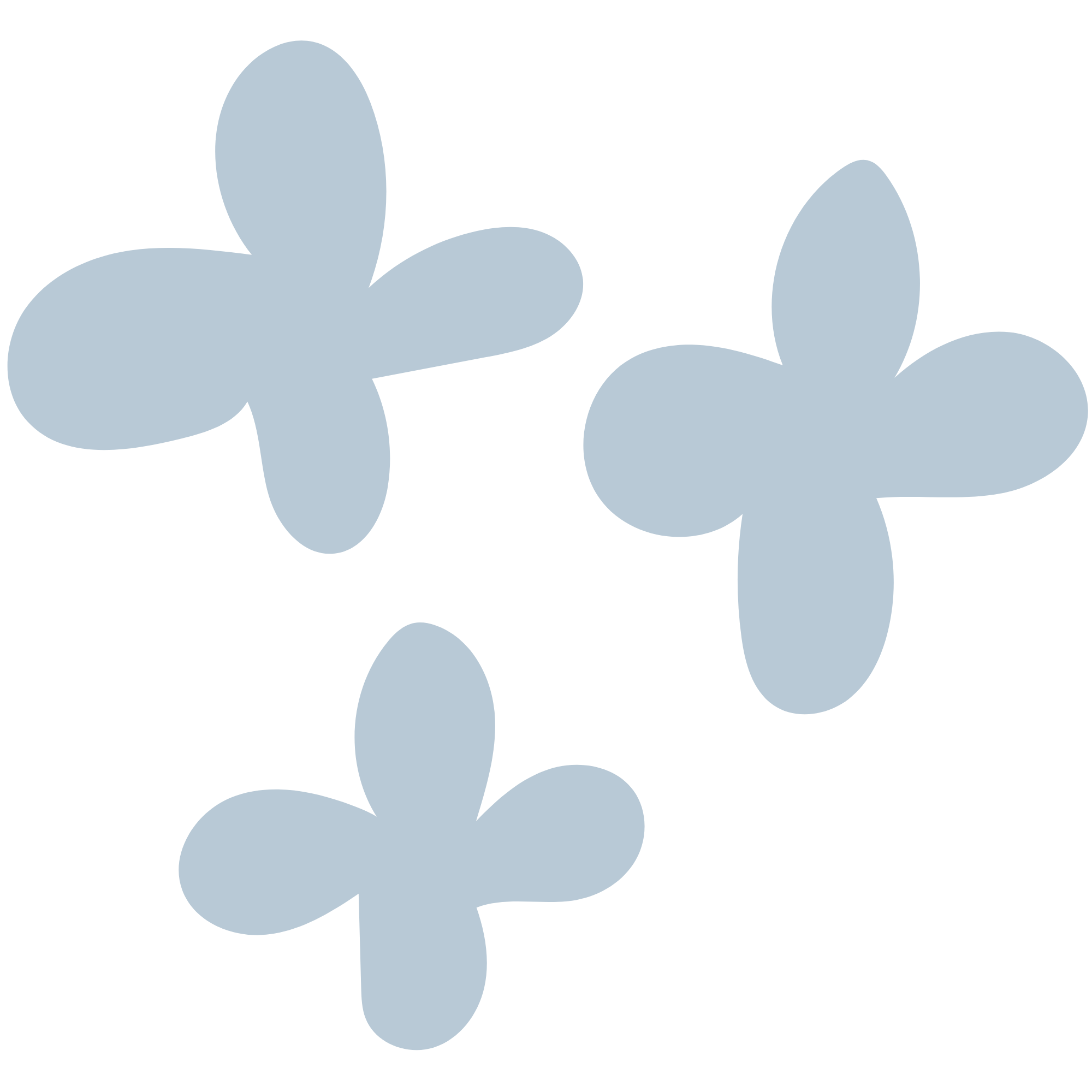 Light blue abstract flower-like shapes on a black background for a children's speech and literacy therapy website.