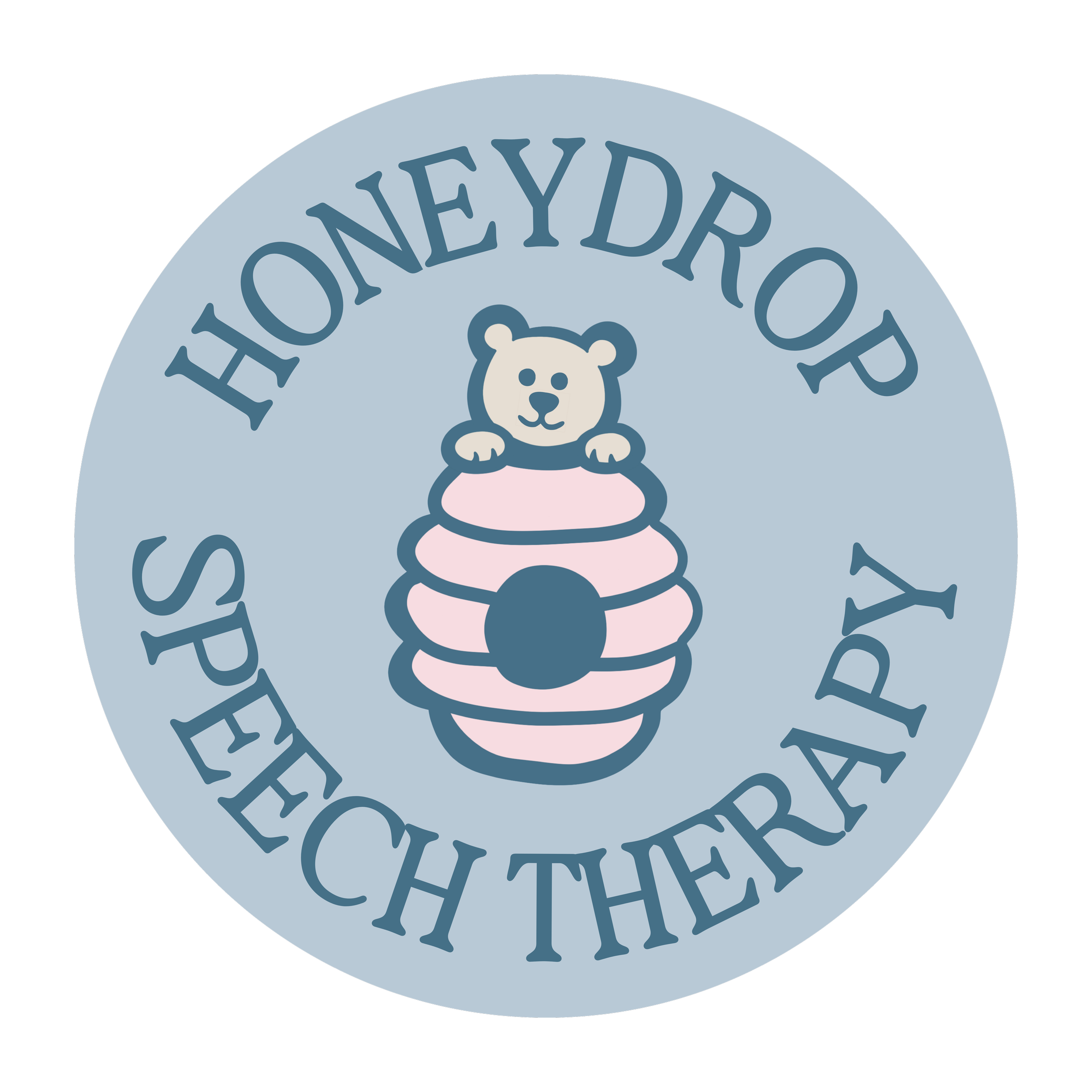 Honeydrop Speech Therapy logo for virtual pediatric speech therapy services