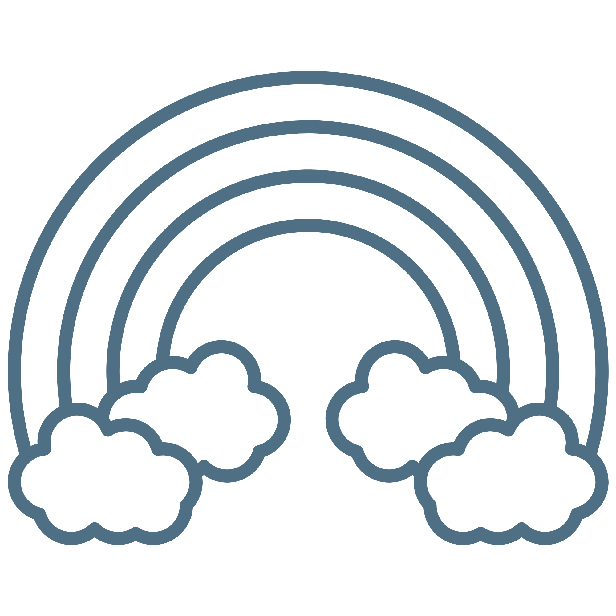 rainbow with cloud icon honeydrop speech therapy