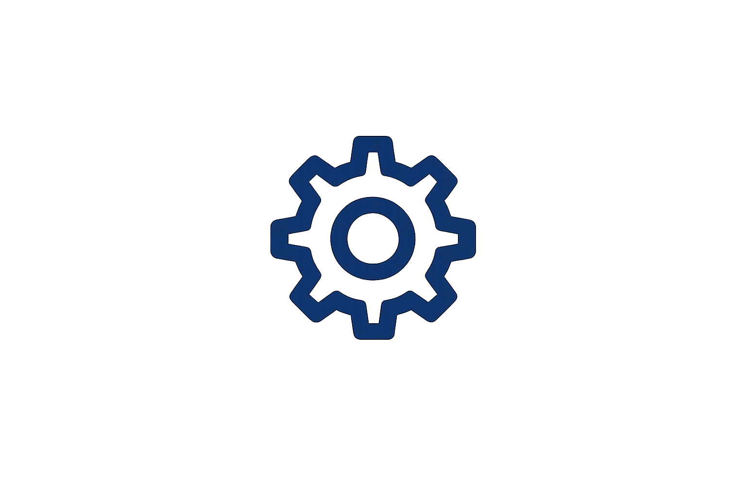 Icon of a gear or cogwheel, symbolizing settings or configuration.