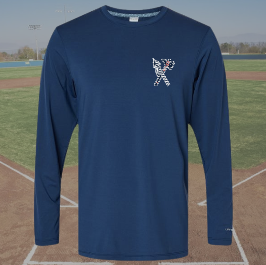 Long Sleeve Navy Hex UPF Protection
