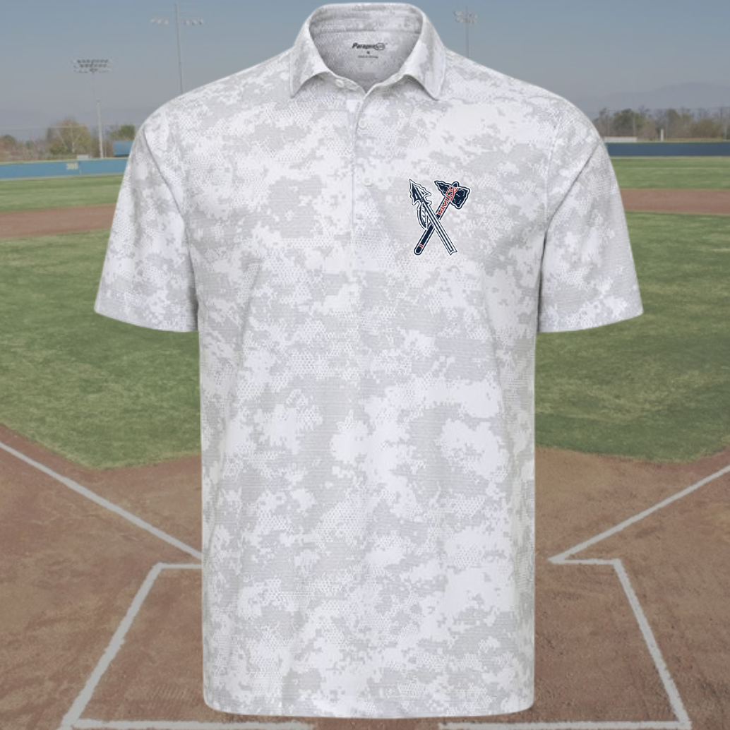 Mens Polo Camo Essential White