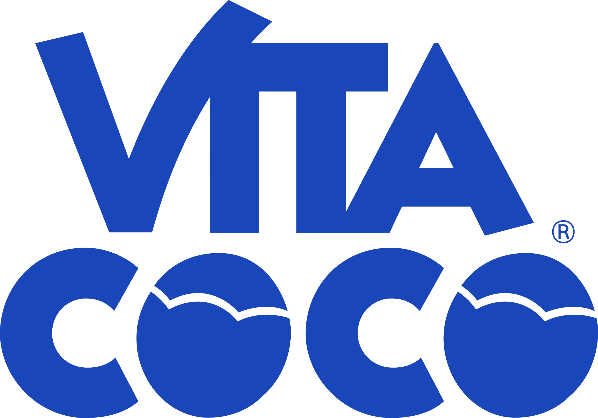 The Vita Coco logo features bold tropical-inspired lettering that reflects the brand’s energetic, refreshing, and health-focused identity.