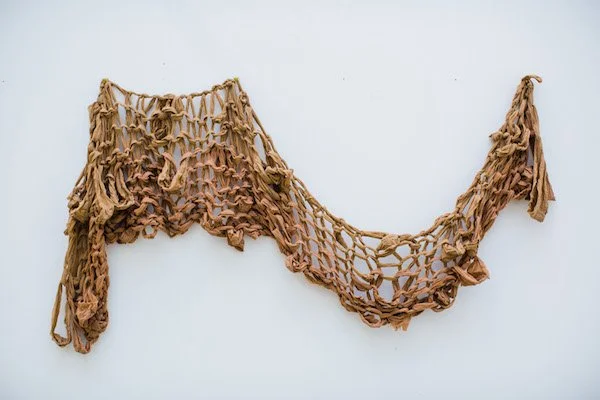 Invisibility Cloak, 2017, 164.5 x 35cm, used nylon tights and cotton thread