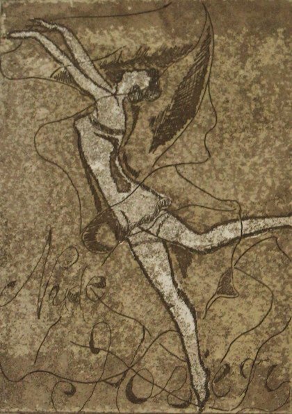 Certainly not the standard NUDE (Nude), me  (unframed), edition 1 of 6, 2017,  11 x 16cm, aquatint etching on paper