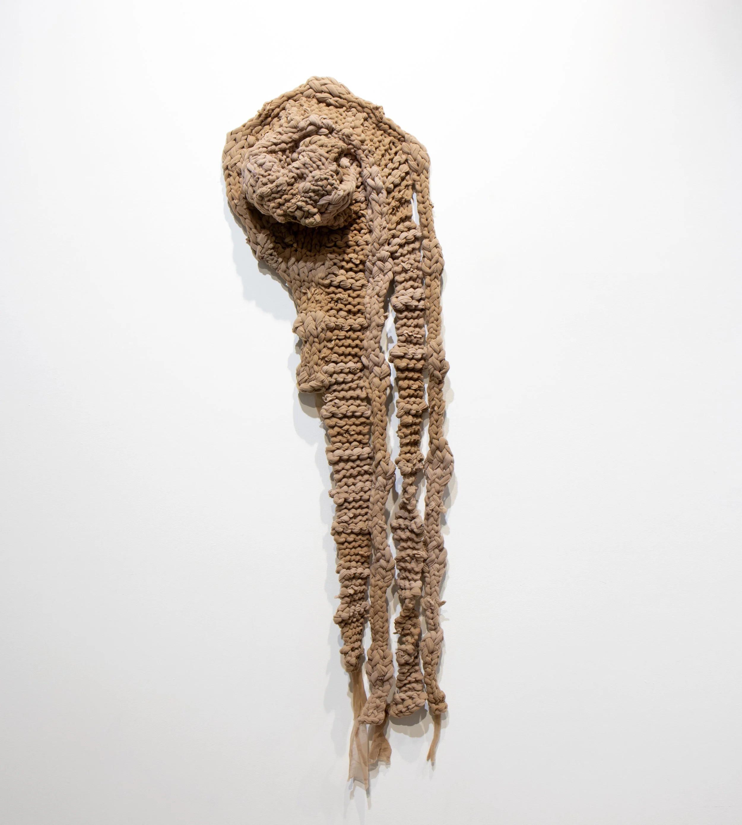 Cyclical Vein - Concentric Growth 3, 2023, variable size, recycled tights & cotton thread