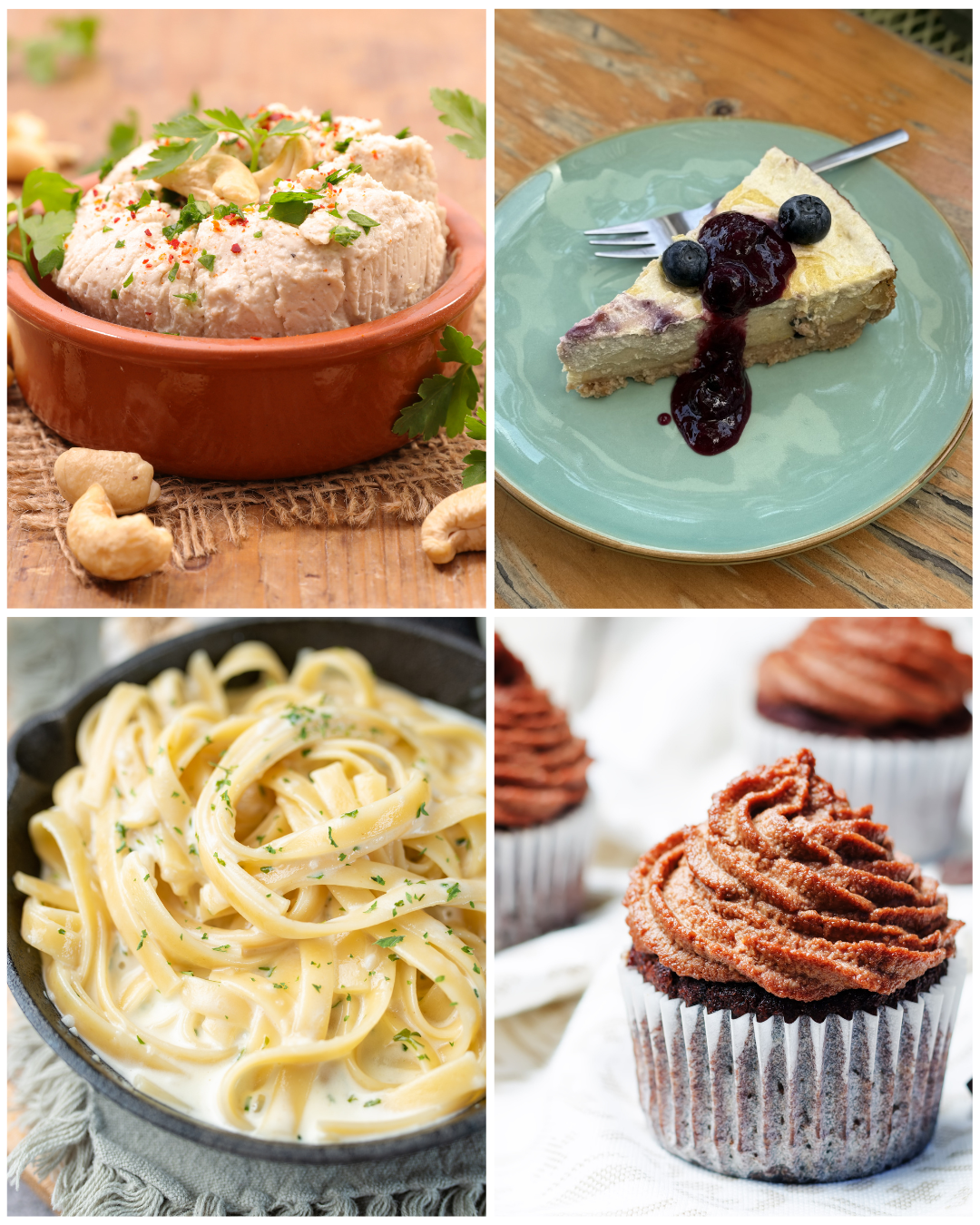 dishes made with cashew cream