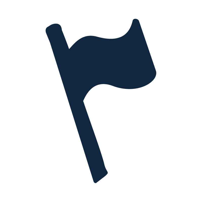 Silhouette of navy flag.