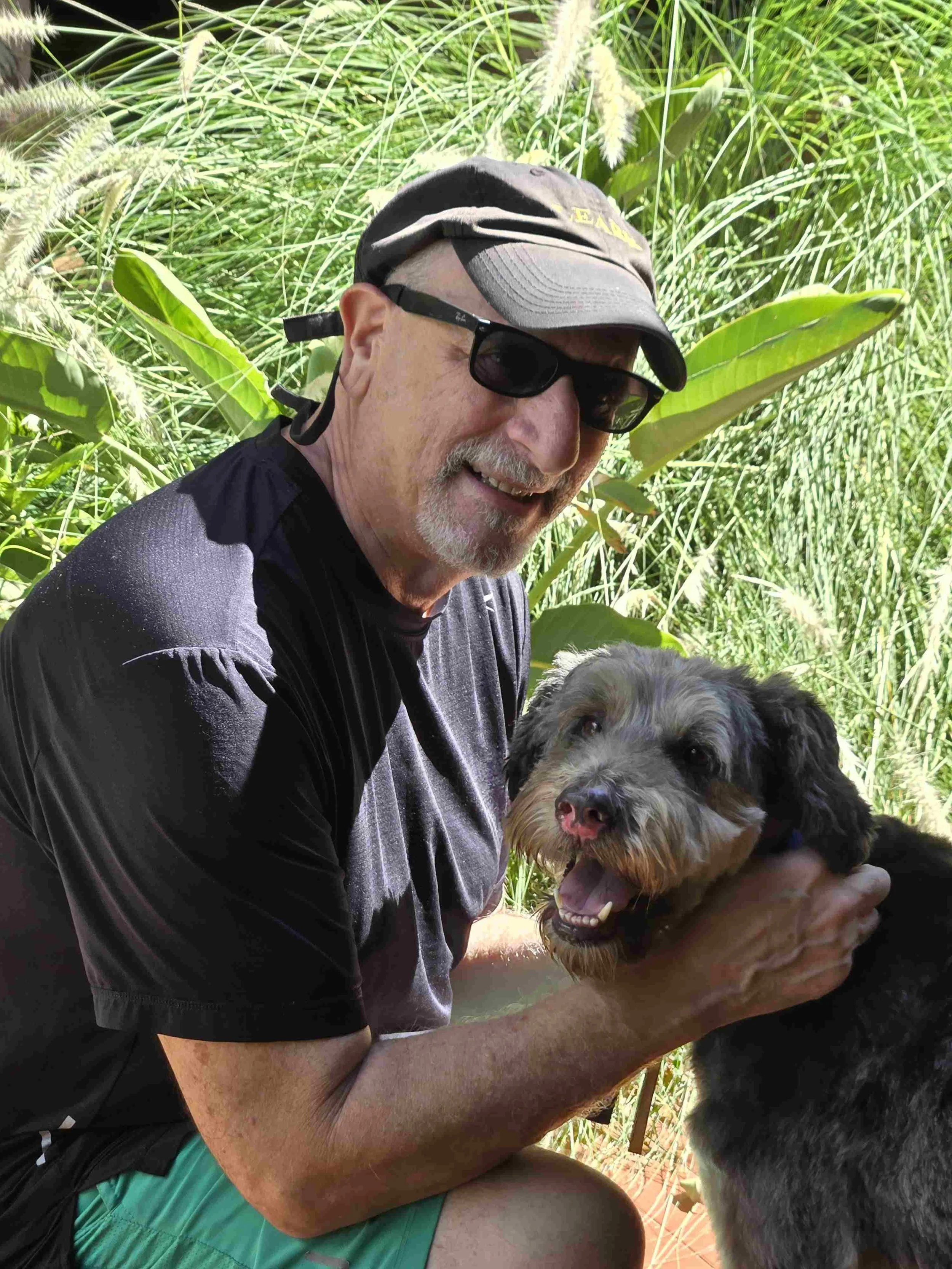 Mark Wodika, Author of The Chaco Vendetta and his publicist Moose.  Taken at our quincho in Asuncion